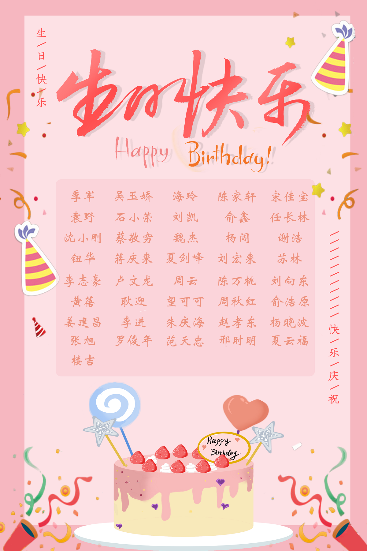 【生日祝?！抗ё?月生日的員工生日快樂！